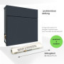 Boîte aux lettres avec porte-journaux anthracite MOCAVI 715 avec compartiment à journaux, résistante aux intempéries, murale, mo