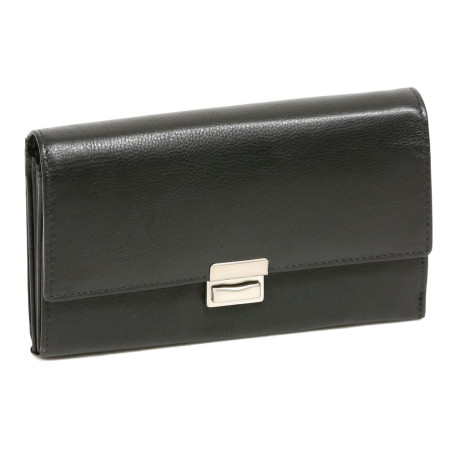 LEAS Portefeuille pour serveur chauffeur de taxi, cuir véritable, noir Special Edition''