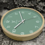 Holzwerk Horloge murale en bois naturel vintage silencieuse sans bruit de tic-tac vert hêtre blanc presque silencieuse en bois m