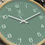 Holzwerk Horloge murale en bois naturel vintage silencieuse sans bruit de tic-tac vert hêtre blanc presque silencieuse en bois m