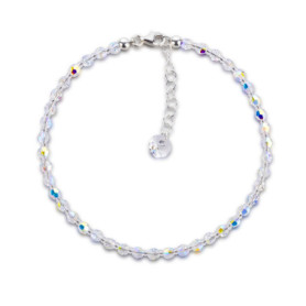 Perles de cristal SWAROVSKI ELEMENTS Chaîne de pied dans la couleur Crystal Aurore Boreale