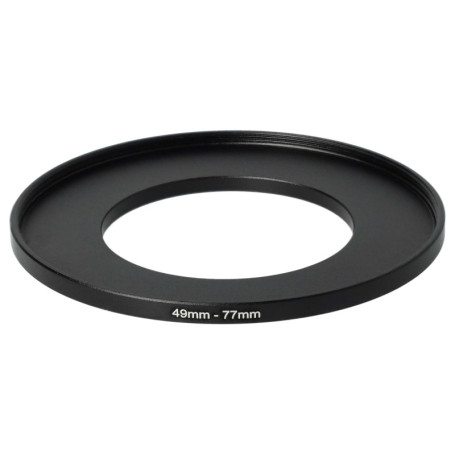 vhbw Bague d'adaptation de Filtre Step-Up de 49 mm vers 77 mm pour Objectif d'appareil Photo - Adaptateur, métal, Noir