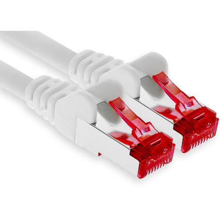 1aTTack.de - 1x 20m câble patch CAT6 S/FTP blindage PIMF câble réseau CAT.6 RJ45 câble Ethernet routeur LAN DSL commutateur mode