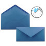 Lot de 25 enveloppes à lettre - Bleu roi - DIN long - 110 x 220 mm (11 x 22 cm) - Fermeture humide sans fenêtre - Idéal pour car
