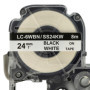 vhbw Ruban compatible avec Epson LabelWorks LW-1000P, LW-600P imprimante d'étiquettes 8m x 24mm Noir sur Blanc - Remplacement po