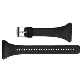 vhbw bracelet TPE L compatible avec Polar FT7m, FT4m, FT4f, FT7, FT4 montre connectée - 11,5cm + 8,5 cm, noir
