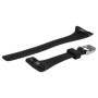 vhbw bracelet TPE L compatible avec Polar FT7m, FT4m, FT4f, FT7, FT4 montre connectée - 11,5cm + 8,5 cm, noir