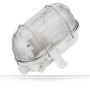 ADAKAT Lampe de cave Bulkhead E27 IP54, couvercle en verre, grille métallique