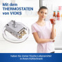 VIOKS Thermostat de rechange pour réfrigérateur Ranco K59-l2622 600 mm Tube capillaire 3 x 4,8 mm pour réfrigérateur Küppersbusc