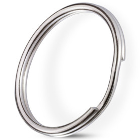Praknu Lot de 200 Anneaux Porte Clé - Rond en Acier - Anneau 30mm - Porte Cle d'Ouverture Facile - Attache Porte Clé - Pour DIY 