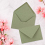 FarbenFroh® Lot de mini enveloppes à rabat en dentelle DIN C7 Lot de 50 230 - Vert.