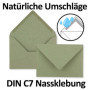 FarbenFroh® Lot de mini enveloppes à rabat en dentelle DIN C7 Lot de 50 230 - Vert.