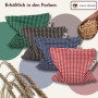 Franzis Nähstube I Oreiller en épeautre I 20x20cm I à carreaux vert I 100% coton I Oreillers en céréales I Soulagement de la dou