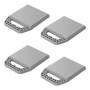Lot de 4 plaques de support empilables, avec poignée - Plaques de calage - Jack Pads - Plaques de support pour caravane, camping