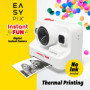 Easypix InstantFUN Appareil Photo instantané, Plaisir créatif pour Adultes et Enfants, Impression Thermique en Noir et Blanc, Pa