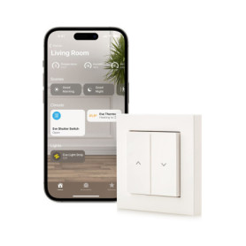 Eve Shutter Switch (Apple Home) - Contrôleur de volet intelligent avec programmes intégrés, ombrage adaptatif, contrôle via Siri