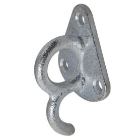 Iapyx® Lot de 10 crochets de bâche à 3 trous avec anneau. Adapté pour remorque de voiture avec ridelle.