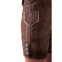 Pantacourt de costume folkorique pour femme en cuir et en daim- marron - Marron - W42