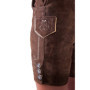 Pantacourt de costume folkorique pour femme en cuir et en daim- marron - Marron - W42