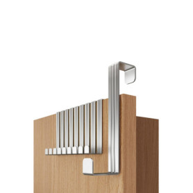 4smile Porte manteau pour porte - set de 10, inox - crochet porte, support manteau porte universel - crochet de cloison, patère 