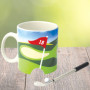Winkee - Tasse de golf | Mug de golf avec chaussons et ballon | Tasse à café avec fonction de jeu | Tasse à café golf: Le cadeau