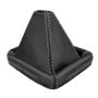L&P A0025 Soufflet Sac Manchette manchon de commutation 100% cuir véritable veritable noir noire couture fil gris transmission m