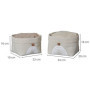 LOVE IT STORE IT - Premium - Lot de 2 Paniers de Rangement en Tissu Lin, Motif Arc-en-Ciel, Beige – Pour Table à Langer, Chambre