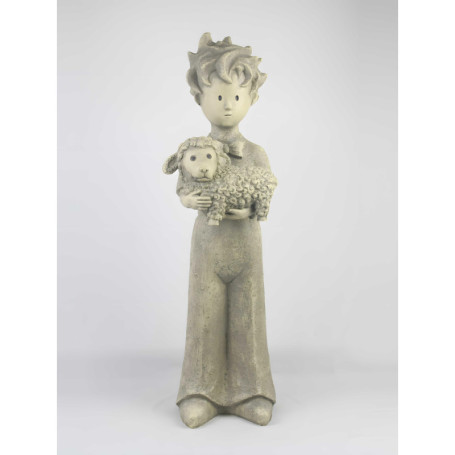 Vidroflor Pierre Artificielle Le Petit Prince - Prince avec Mouton © Antoine de Saint-Exupéry, Petit, Léger, Remplissable, Résis