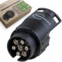 fouraces Adaptateur de remorque de 7 Broches vers 13 Broches - Noir - pour Voiture, remorque, Camion, Caravane, attelage