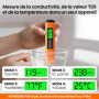 Measury Testeur TDS et Testeur EC - Conductimetre, Testeur Eau Aquarium, Testeur Eau Piscine - Testeur d'eau Potable