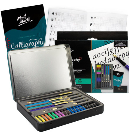 MONT MARTE Stylo Calligraphie Set - 32 pièces - Parfait pour les débutants - Inclus: 4x Stylo Calligraphie, 5x Plume de Calligra