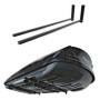 QLS Coffre de toit BOX80 - Support mural - Pour planche de surf, ski, outils de jardin - Support de matériel de sport - 82,5 x 2