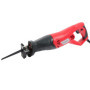 Arebos Scie Sabre Scie a Bois électrique | 750 W | Noir | Rouge | 130 mm | en Bois et en Métal | Patin de Guidage Réglable