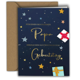 Edition Colibri Carte d'anniversaire pour papa - Pour un papa spécial - Carte de vœux pour père - Carte pliante de qualité supér