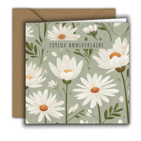 Edition Colibri Carte d’anniversaire pour femme – Carte de vœux haut de gamme avec enveloppe – Carte pliée carrée (15x15 cm) – P