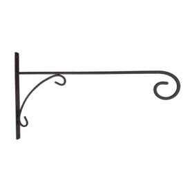 Bras mural en fer, support mural pour étoiles extérieures, éclairage extérieur, poinsettia, noir revêtu par pulvérisation, taill