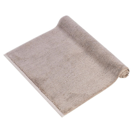 herzbach home Lot de 2 tapis de bain de qualité supérieure PURA - 50 x 70 cm - 100 % coton - Couleur : beige