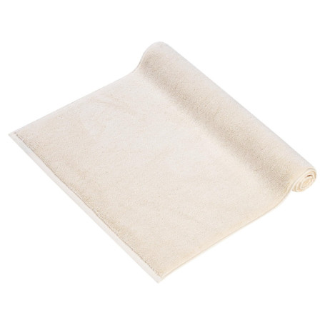 herzbach home Lot de 2 tapis de bain de qualité supérieure PURA - 50 x 70 cm - 100 % coton - Couleur : beige