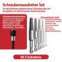 BAYERTAL® Set d'extracteurs de vis 6 pièces E6.3 - Extracteur de vis gauche avec porte-embout à changement rapide - Extracteur d