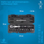 BIKE BROZ Lot de 15 clés dynamométriques 1/4" et clés à douille avec 2-24 Nm pour vélo, moto, etc. | Clé dynamométrique petite |