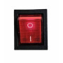 Interrupteur à bascule 4 broches 16 A 250 V AC 28 x 21 mm - Bascule rouge - Éclairage LED