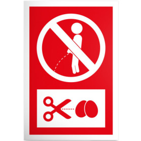 DankeDir! Panneau de porte en plastique avec inscription en allemand « Pinkeln verboten » - 20 x 30 cm - Plaque de porte humoris