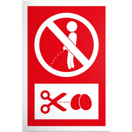 DankeDir! Panneau de porte en plastique avec inscription en allemand « Pinkeln verboten » - 20 x 30 cm - Plaque de porte humoris