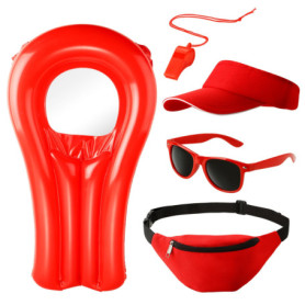 Ensemble de Lifeguard 5 en 1 – Costume de sauveteur avec bouée, bouée de sauvetage et accessoires pour carnaval et carnaval, ins
