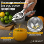 Brendo Presse Agrumes Manuel – Presse Citron taille universelle parfaite pour tous les agrumes I Presse Orange pressage à 100% I