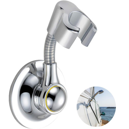 NatureSculpt Support de pommeau de douche magnétique, sans perçage, support de douche réglable, rotatif à 360°, matériau robuste