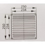 250x250mm Métal Grille de Ventilation avec filet contre les moustiques, Conduit Extraction Contrôle de l'humidité, Système de Ve