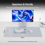 ASUS ROG Scabbard II Arctic Gray XXL Tapis de souris de jeu (grand 900 x 400 mm, surface résistante à l'eau, à l'huile et à la p