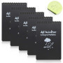 Lot de 5 cahiers imperméables, bloc-notes 15 x 10 cm, bloc-notes tout temps avec spirale supérieure, bloc-notes tactique avec gr