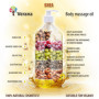 Huile de massage Verana Karité, pour le corps, le visage et les cheveux, naturelle, neutre, glisse et absorption idéales, relaxa